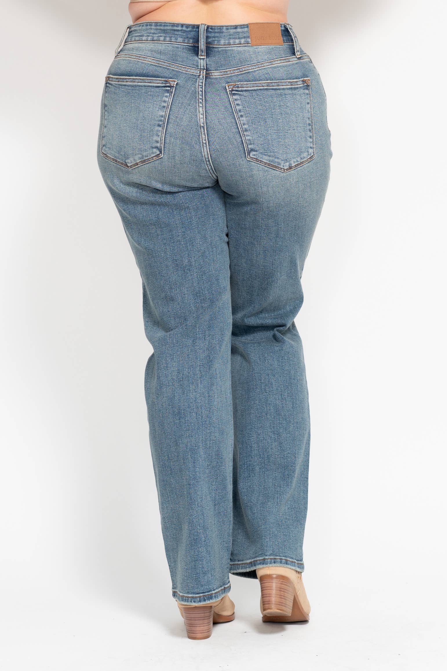 High Waisted Dad Straight Jean- PLUS