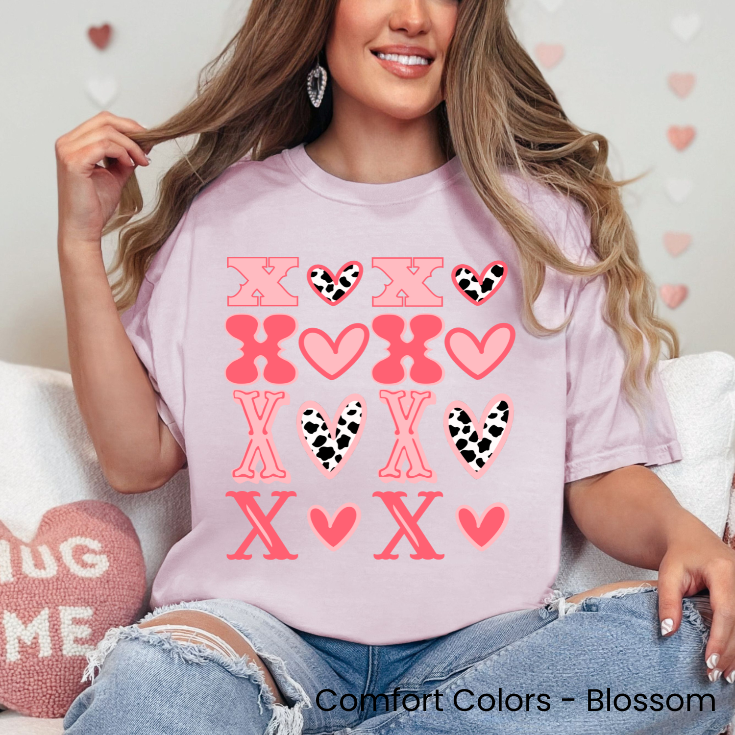 XOXO Cow Print Tee
