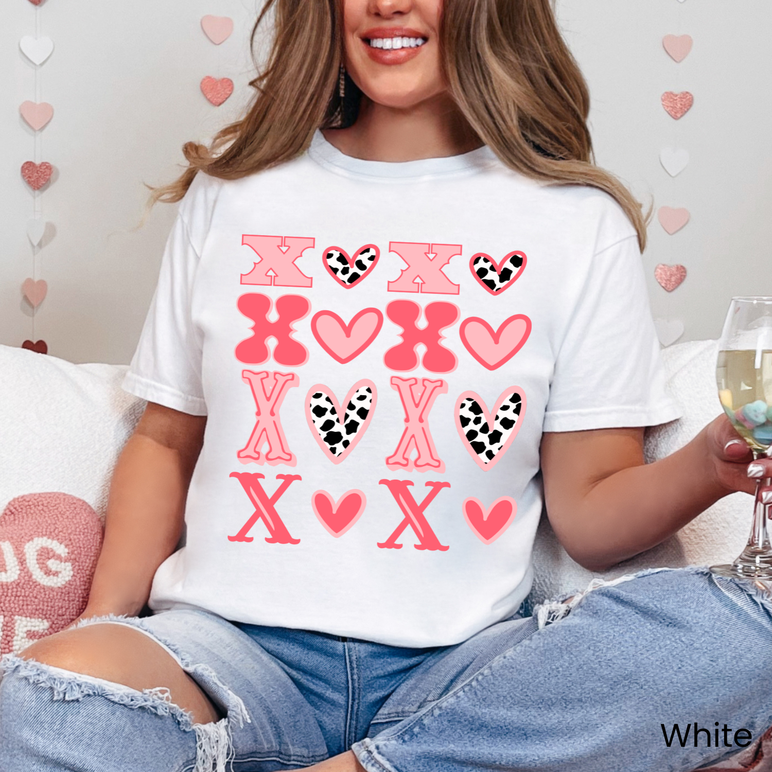 XOXO Cow Print Tee