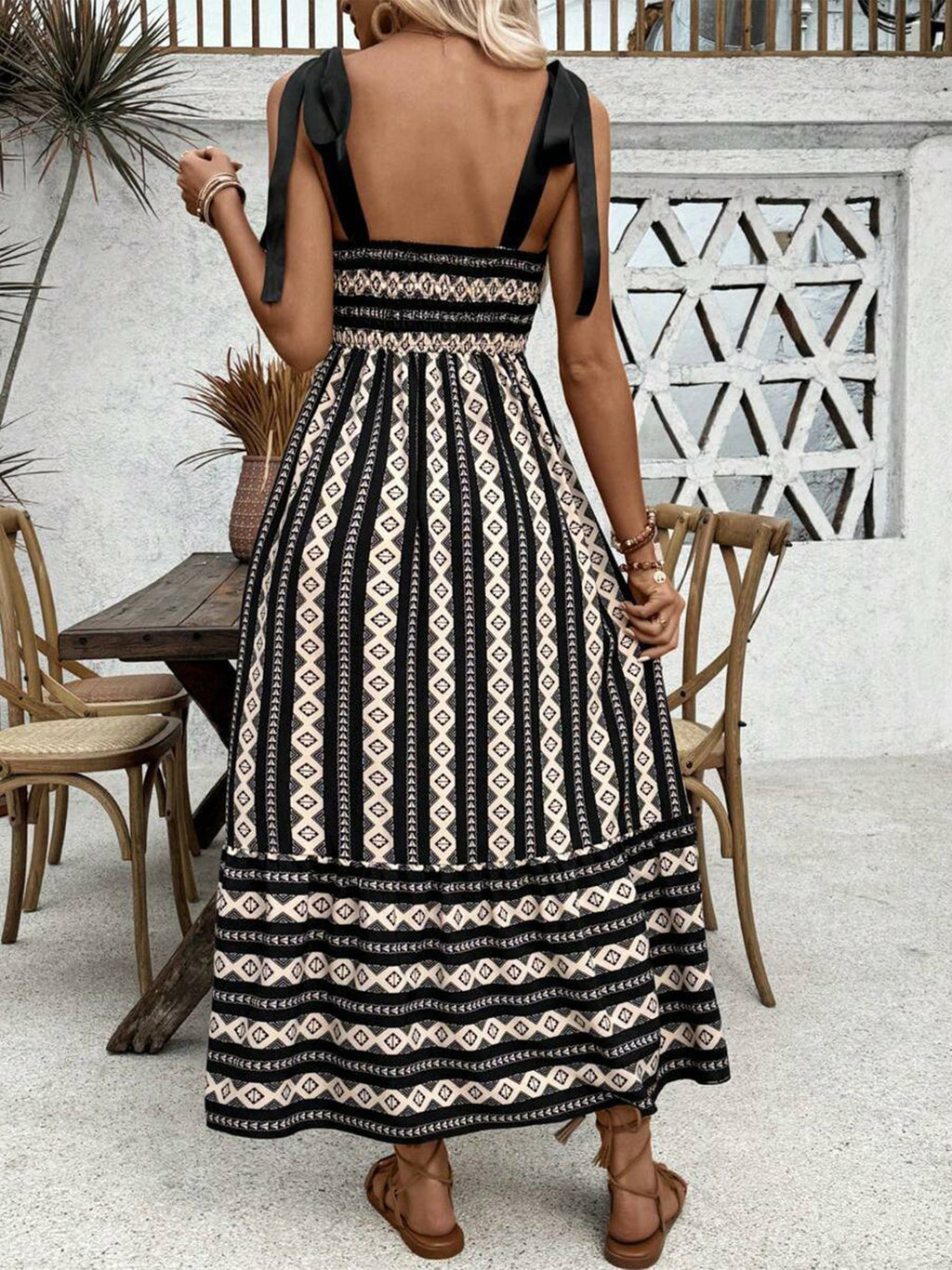 Striped Patchwork Camisole Dress