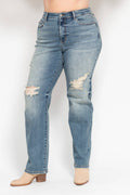 High Waisted Dad Straight Jean- PLUS