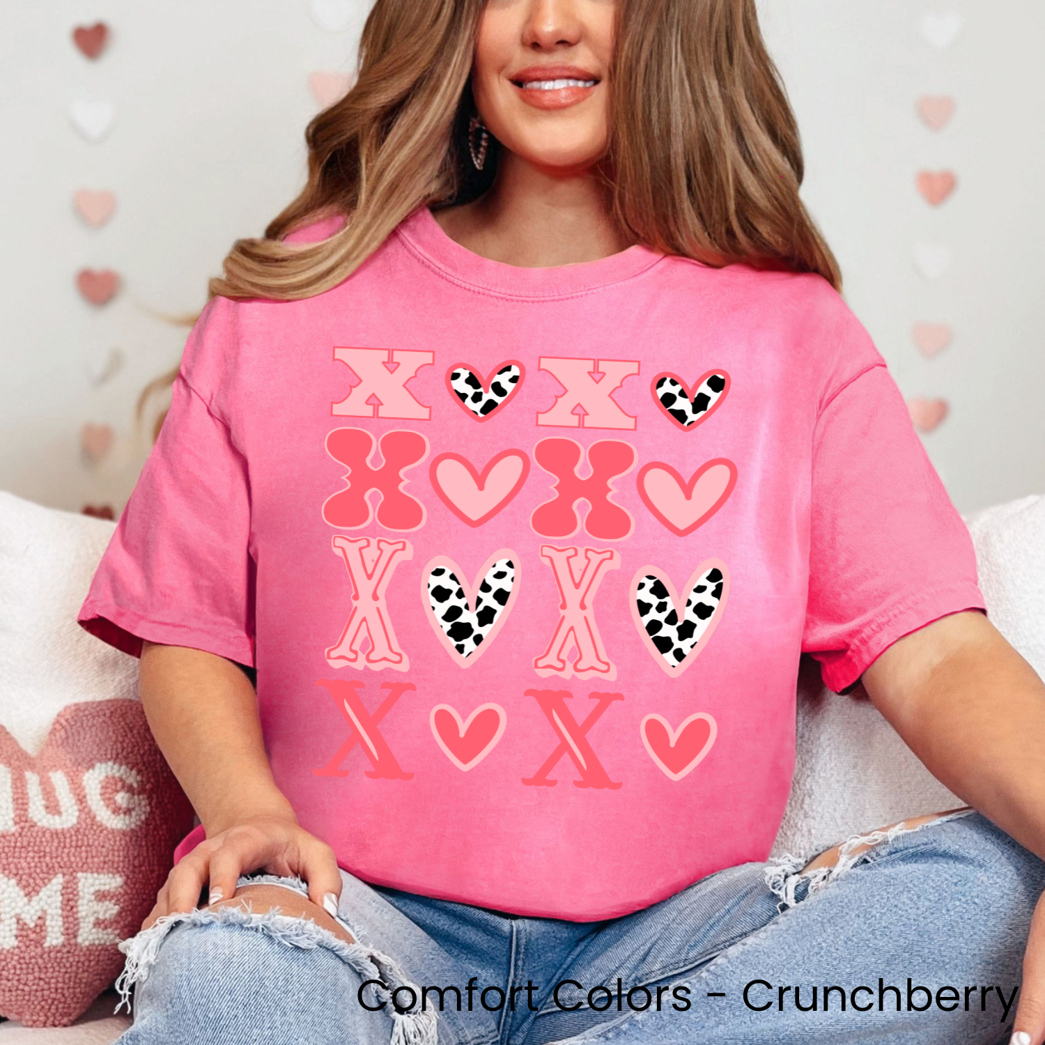 XOXO Cow Print Tee