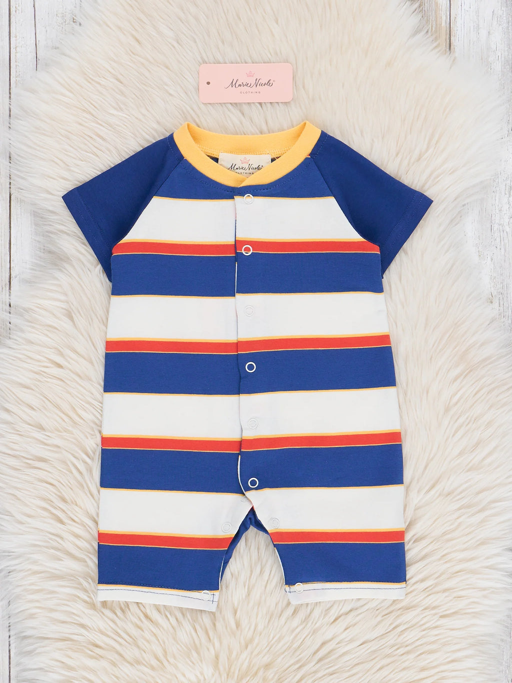 Blue, Red, & Yellow Romper