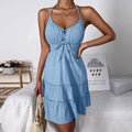Rustic Sexy Backless Halterneck Dress
